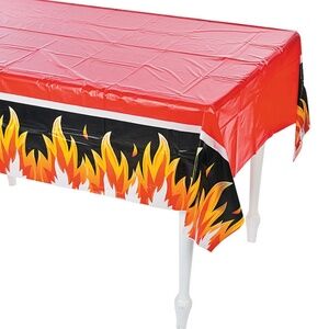 Fire theme table cloth (plastic)